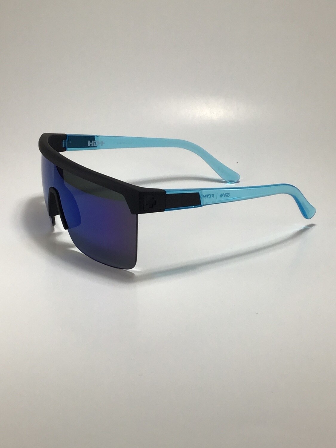 Flynn 5050 Soft Matte Black Translucent Blue - HD Plus Gray Green with Dark Blue Spectra Mirror