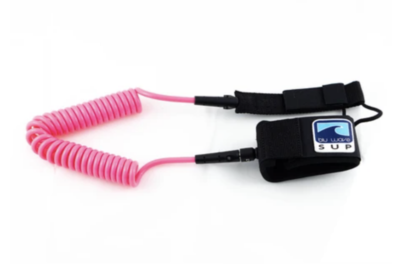 Blu Wave SUP 10&#39; Coil Leash Pink