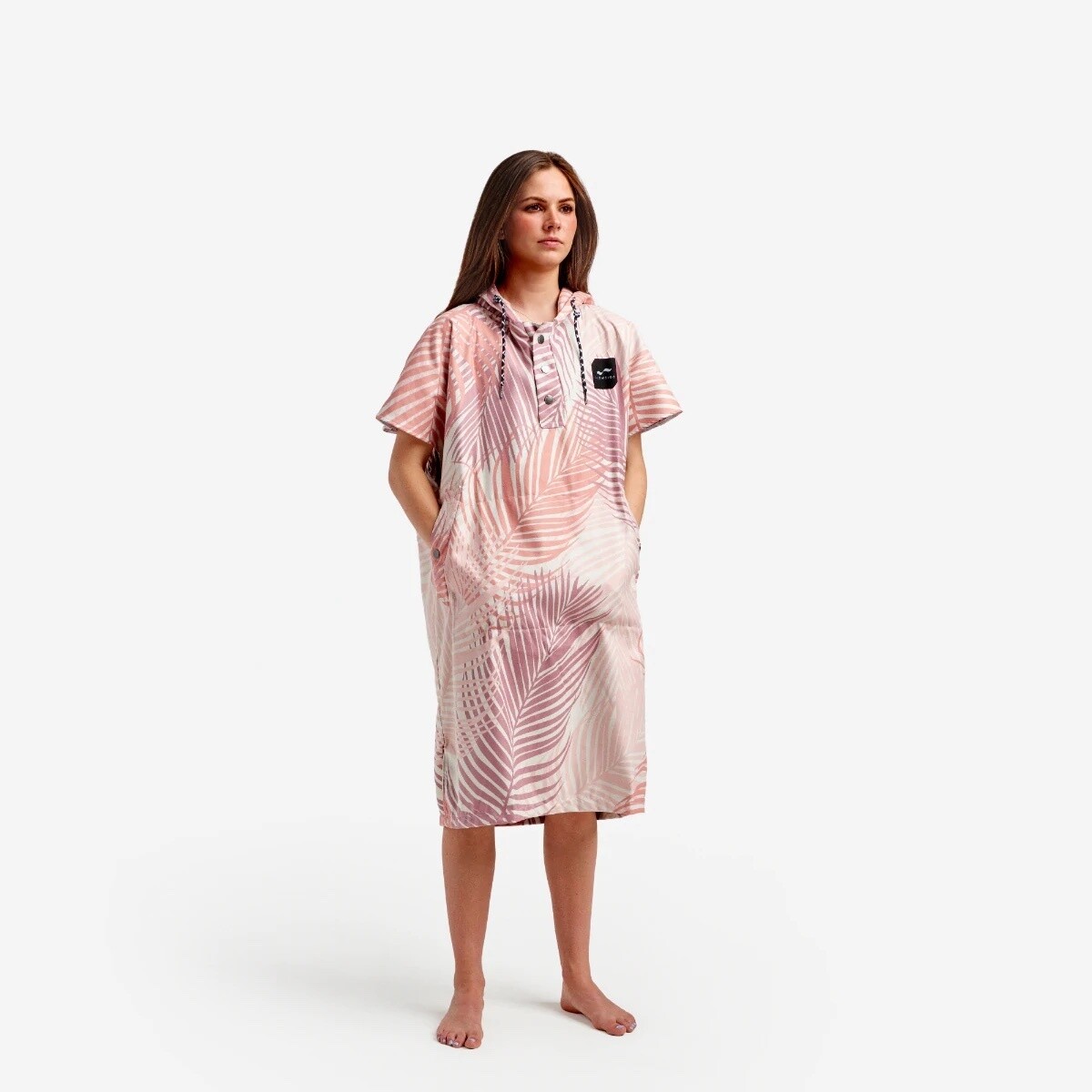 SLOWTIDE HALA QUICK DRY PONCHO PINK - S/M