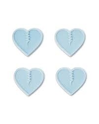 CRAB GRAB - MINI HEARTS POWDER BLUE