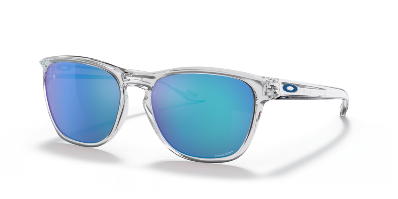 OAKLEY MANORBURN POLISHED CLEAR W/ PRIZM SAPPHIRE