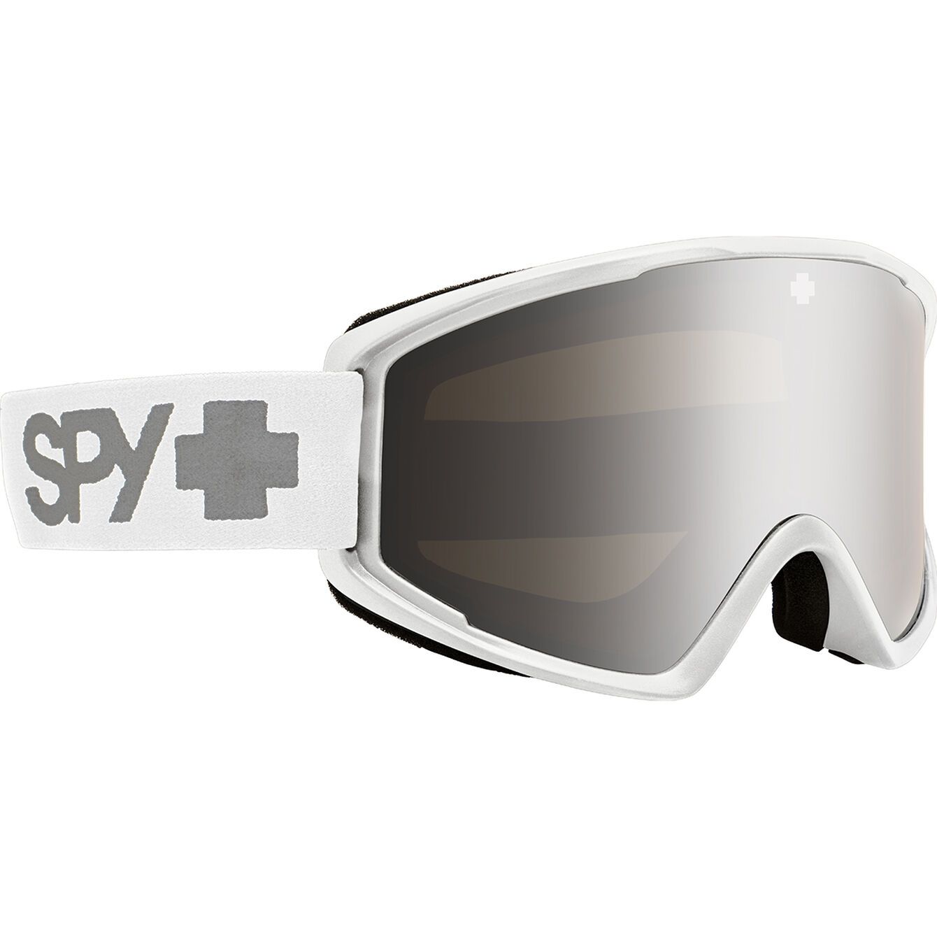 SPY Crusher Elite Eco Matte White  Silver  Mirror