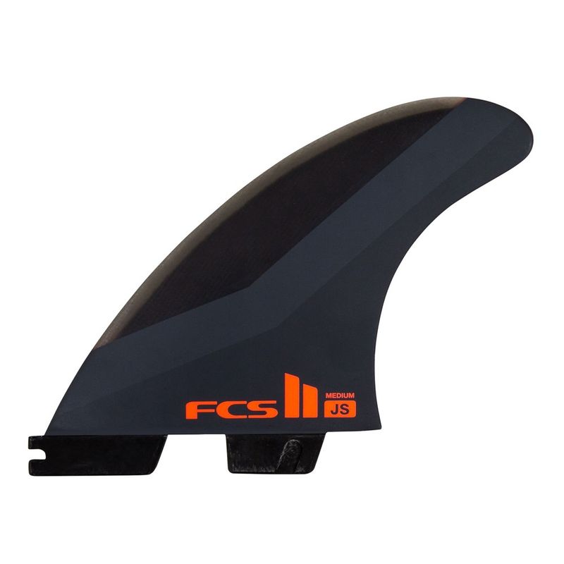 FCS II JS PC Charcoal/Red Tri Fins MED