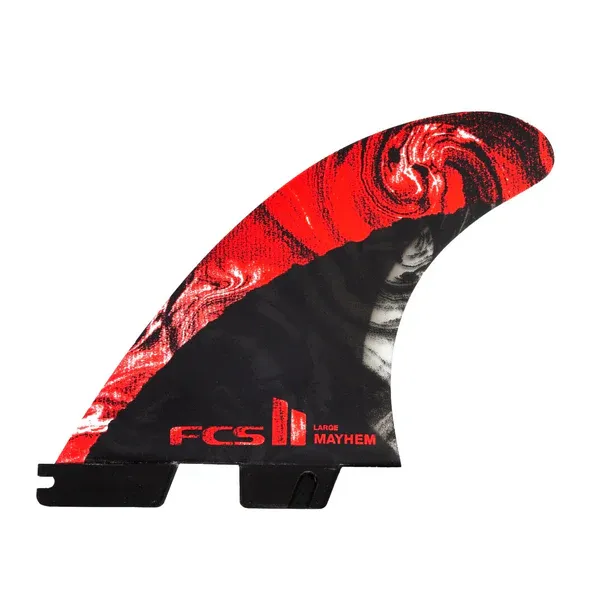 FCS II MB PC Carbon Red Tri-Quad Fins LRG