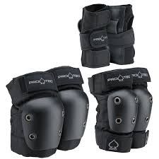 PRO-TEC JR 3PACK PAD SET  BLACK MED