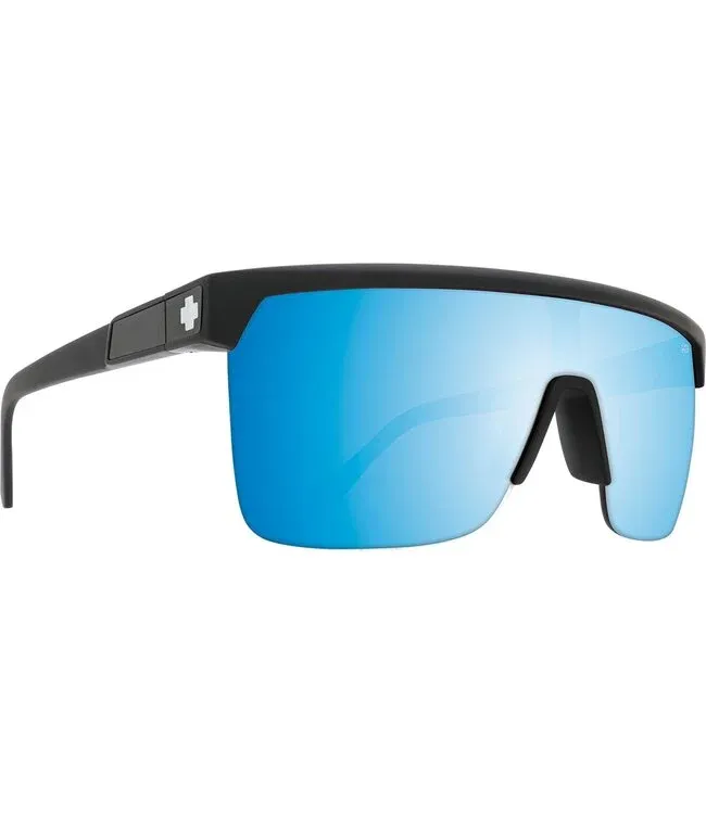 Spy Flynn 5050 Matte Black Happy Boost  Polar Ice Blue Mirror