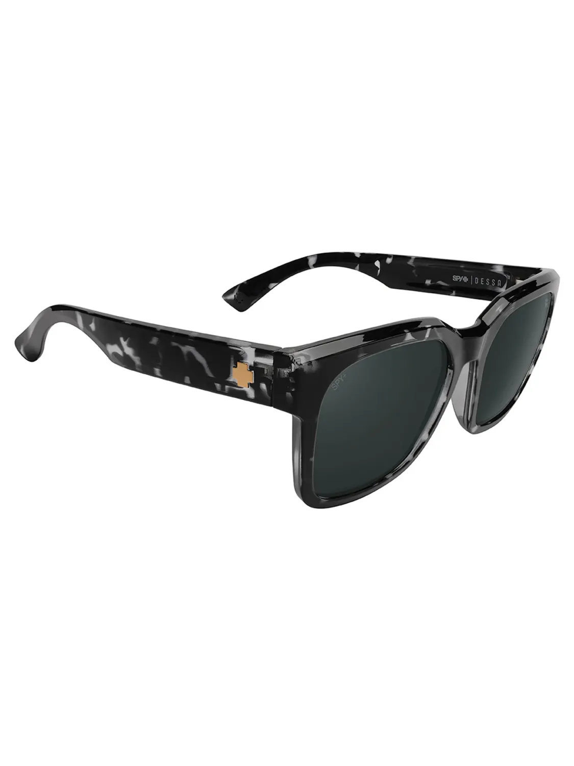 Spy Dessa Black Marble Tort Happy Grey Green Black Mirror