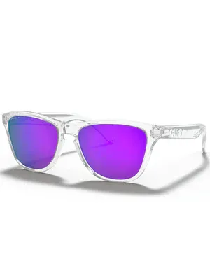 OAKLEY FROGSKINS POLISHED CLEAR W/ PRIZM VIOLET