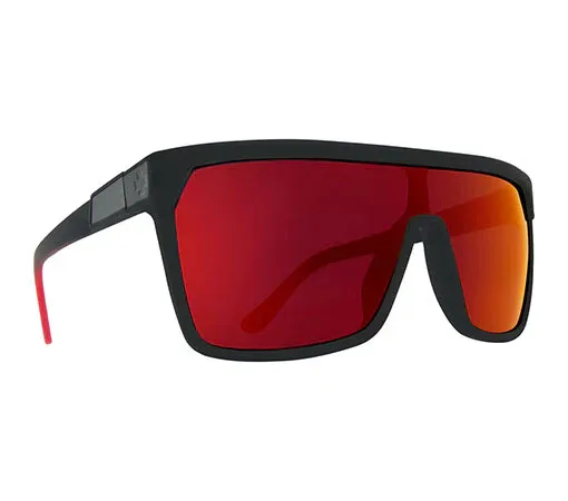 Spy Flynn Soft Matte Black Red Fade Gray Green Red Light Mirror