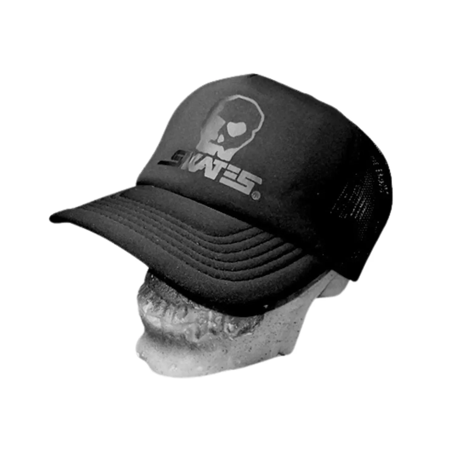 Skull Skates Mesh Trucker Large Blackout