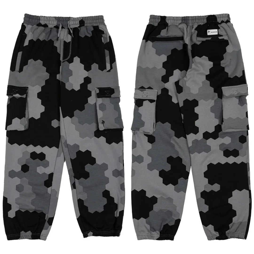 RDS SWEATPANT POLYGON CARGO Grey/Blk/Camo