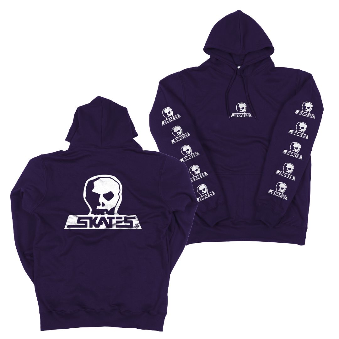 Skull Skates Hoodie Purple