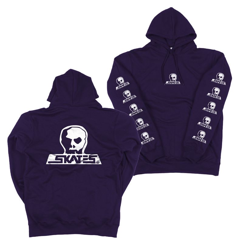 Skull Skates Hoodie Purple