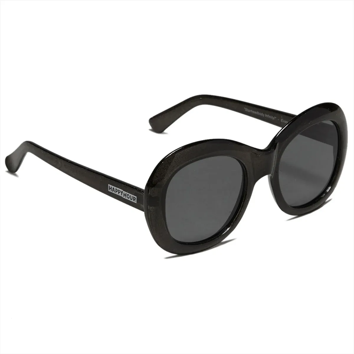 HAPPY HOUR SUNGLASS - BIKINI BEACH SMITH SPACE DUST GLOSS BLACK SPARKLE
