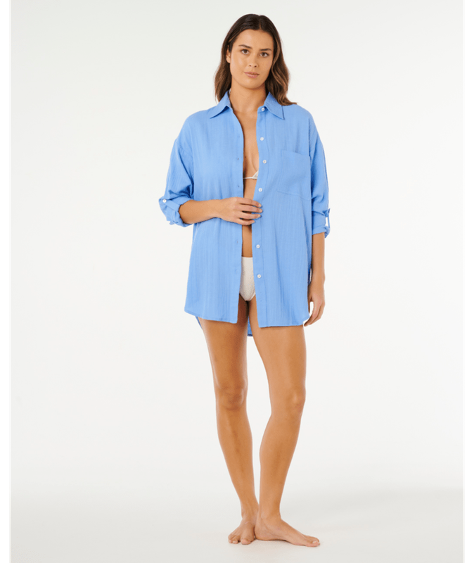 Rip Curl Linen LS Cornflower Blue