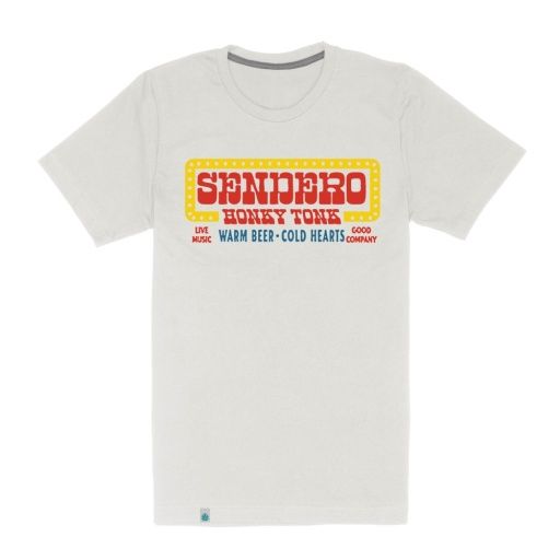 SENDERO HONKY TONK T-SHIRT, Color: VINTAGE WHITE, Size: Small
