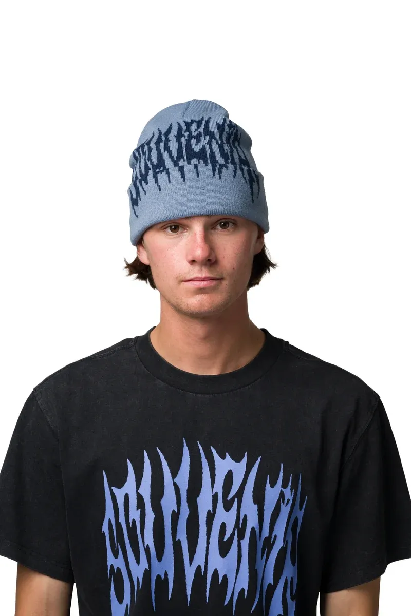 Souvenir Dirty Cuff Beanie Blue Fog
