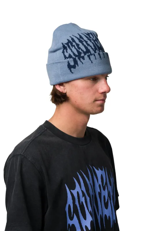 Souvenir Dirty Cuff Beanie Blue Fog