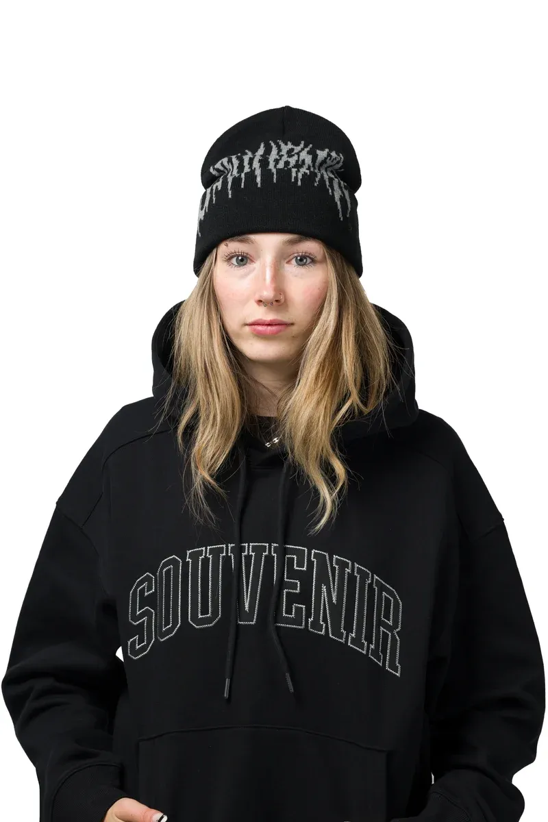 Souvenir Dirty Cuff Beanie Black