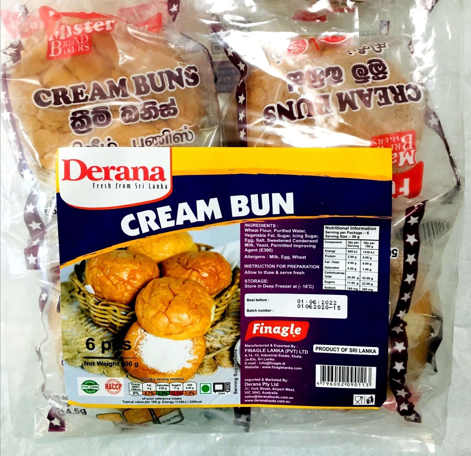 Derana Cream Buns 6pcs - 300g