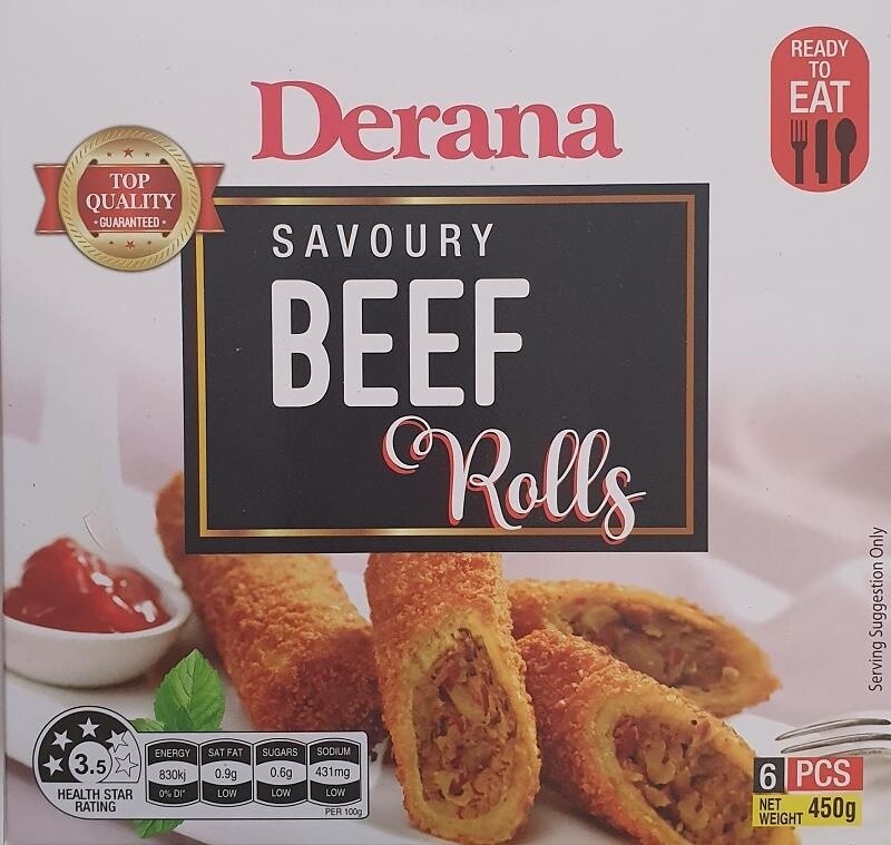 Derana Savory Rolls 6pcs- Beef 450g