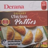 Derana Savoury Chicken Patties 8pcs - 400g