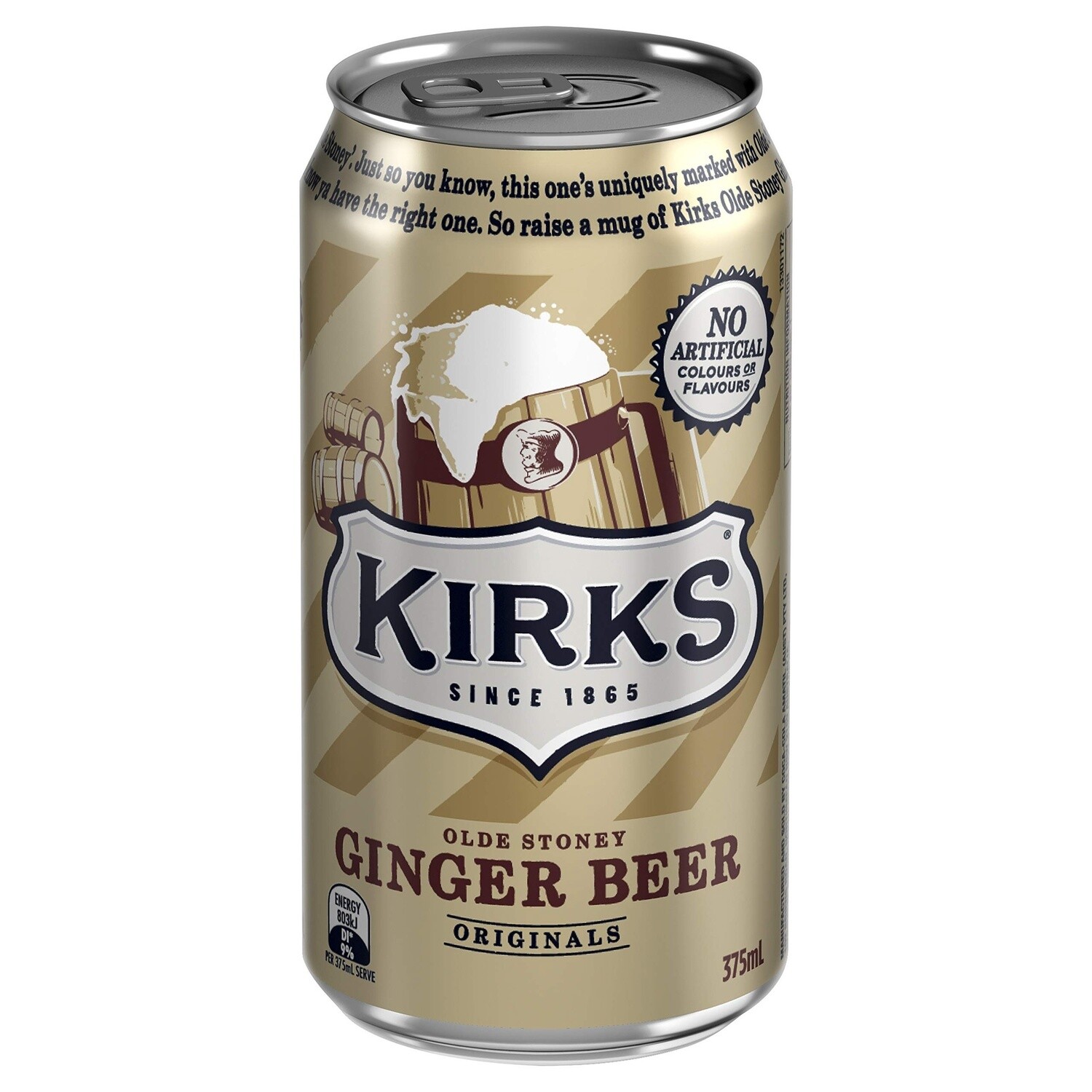 Kirks Ginger Beer 375ml can
