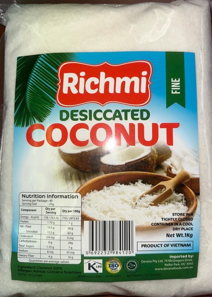 Richmi Desiccated Coconut Fine - 1kg