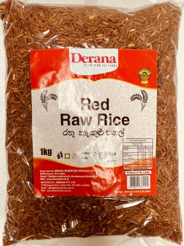 DERANA RED RAW RICE 1kg