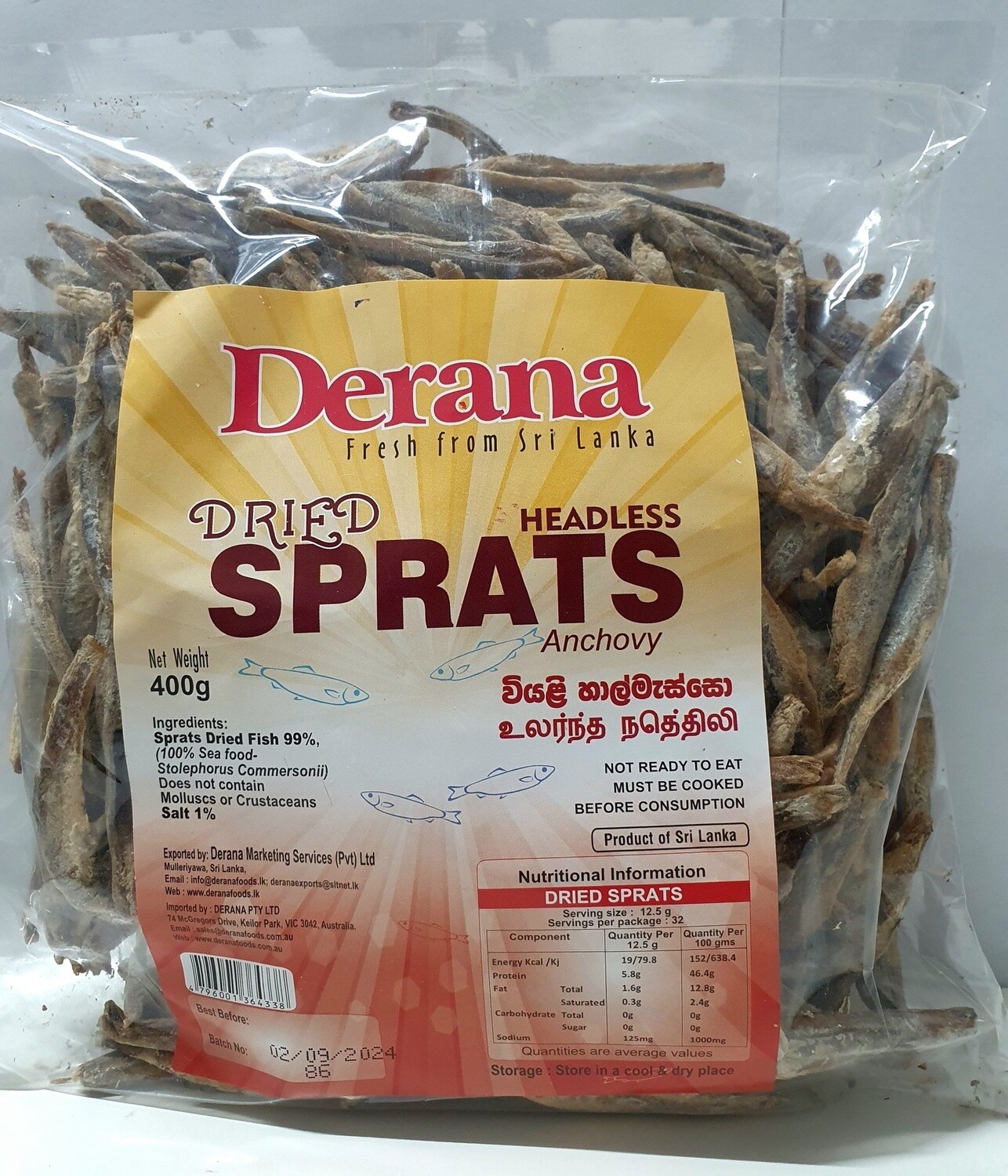 Derana Sprat without Head 400g