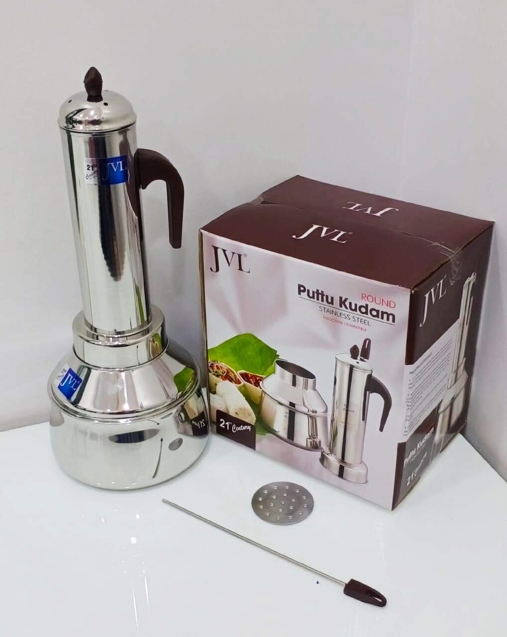 JVL Pittu Steamer Stainless Steel