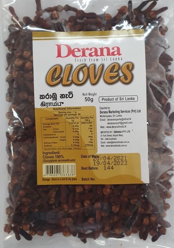 Derana Cloves 50g