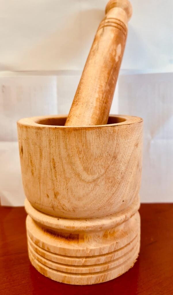 Wooden Mortar &amp; Pestle 8&quot;