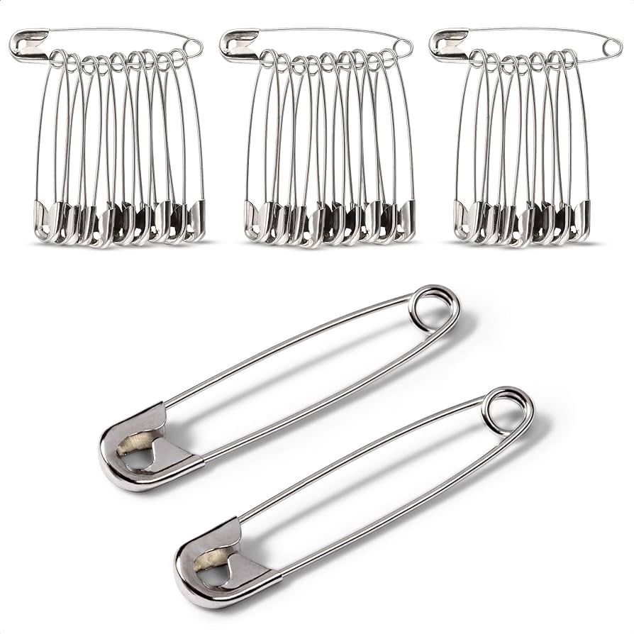 Steel Safety Pins 12 pk