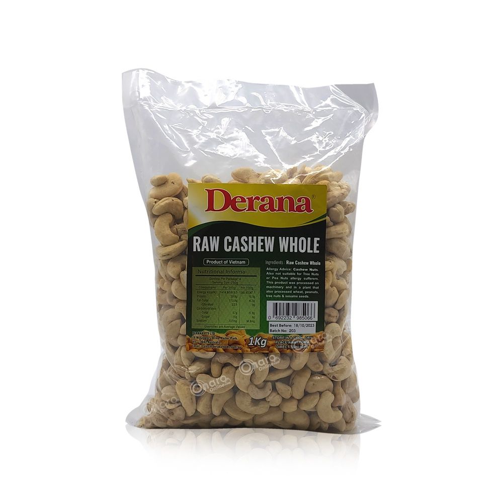 Derana Raw Cashew Whole 1kg