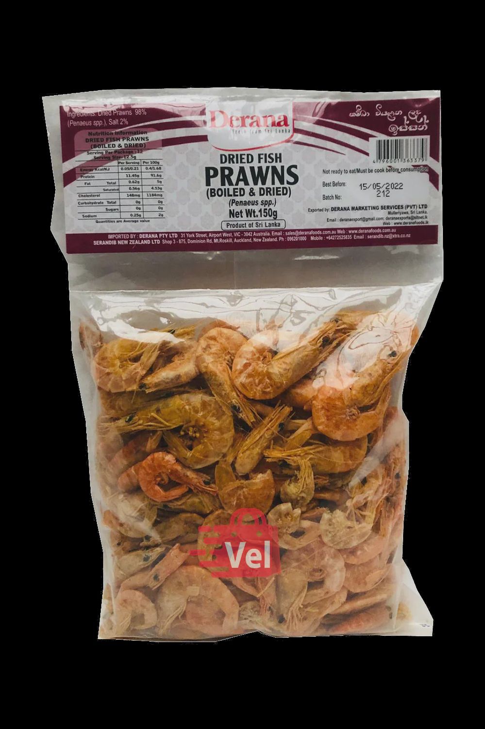Derana Dried Jumbo Prawns 150g