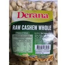 Derana Raw Cashew Whole 500g