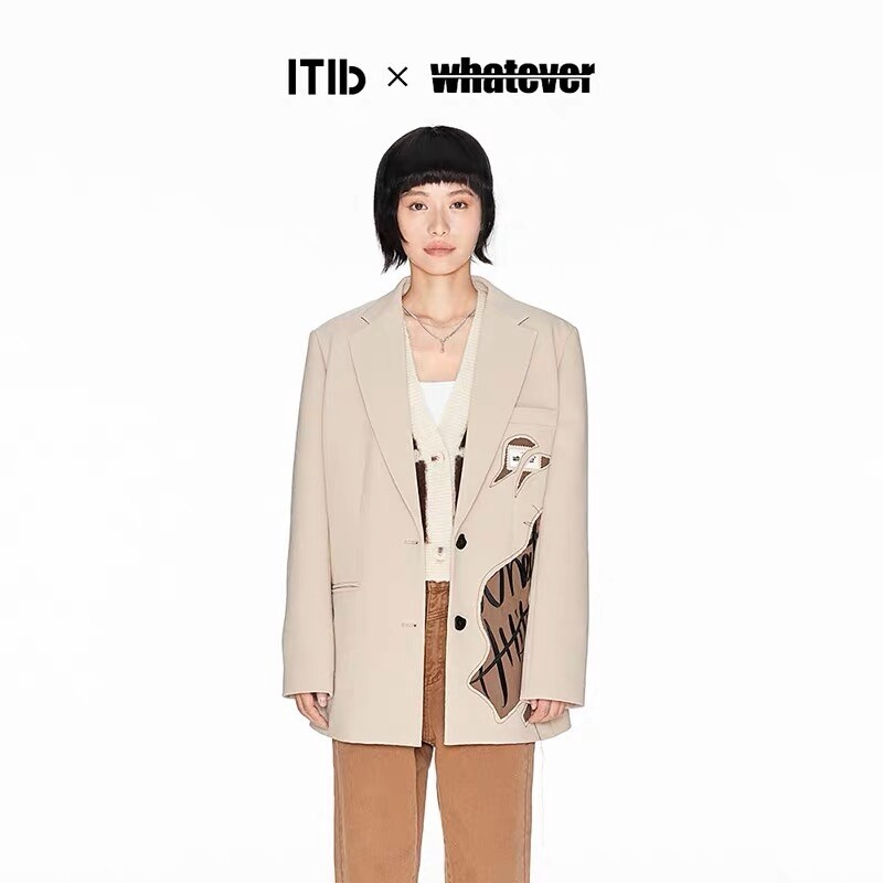 SALE/ITIB SUIT COAT / KHAKI