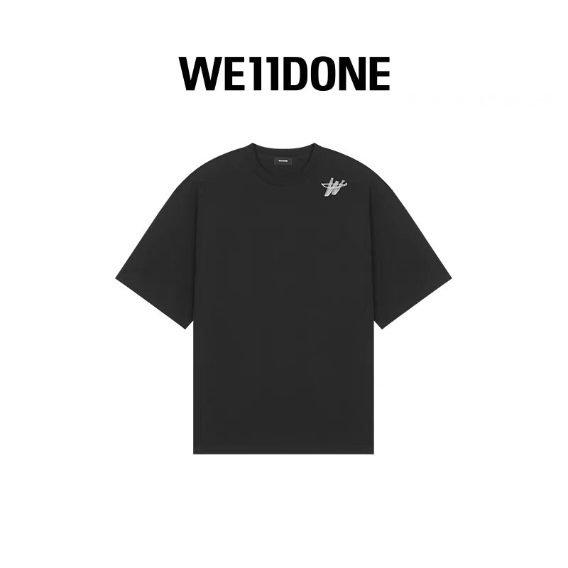 WE11DONE W LOGO TEE BLACK TEE