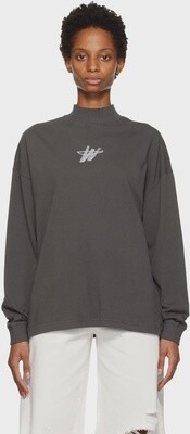 WE11DONE GREY MINI W LOGO LONG SLEEVE