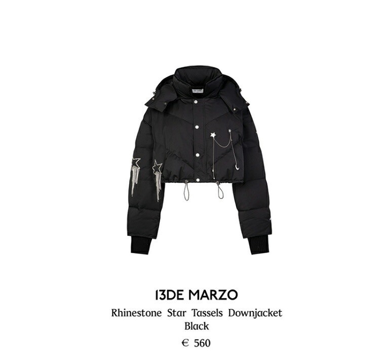 13DE MARZO STAR BLACK  DOWN JACKET