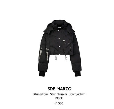 13DE MARZO STAR BLACK  DOWN JACKET