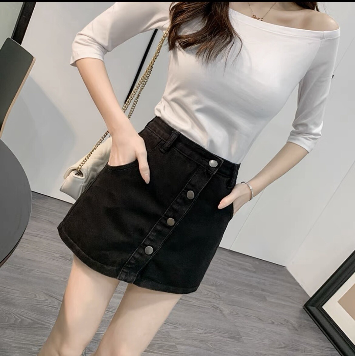 PANTS SKIRT BLACK