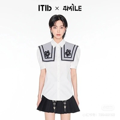 ITIB   WHITE SHORT SLEEVE  SHIRT