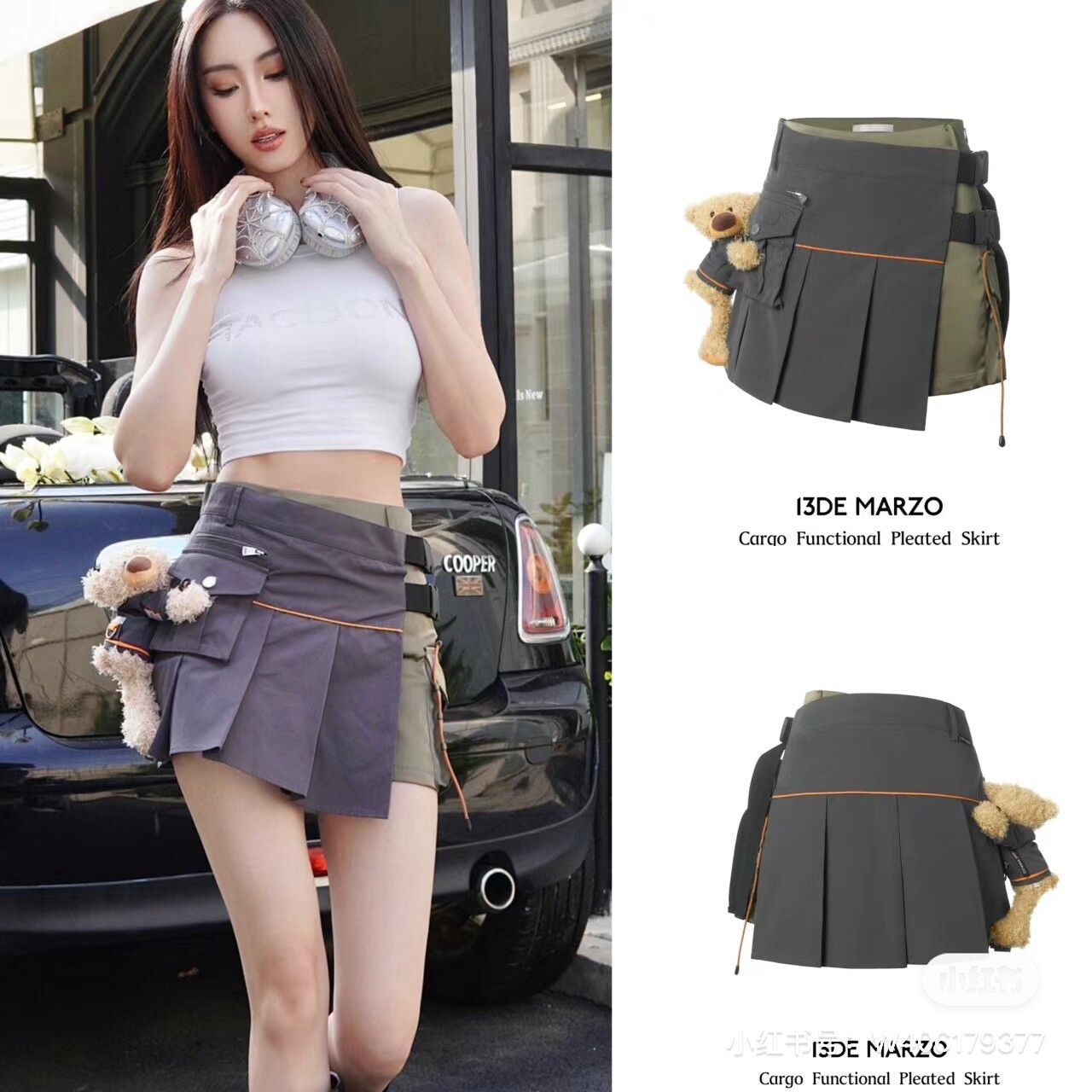 13DE MARZO PLEATED SKIRT