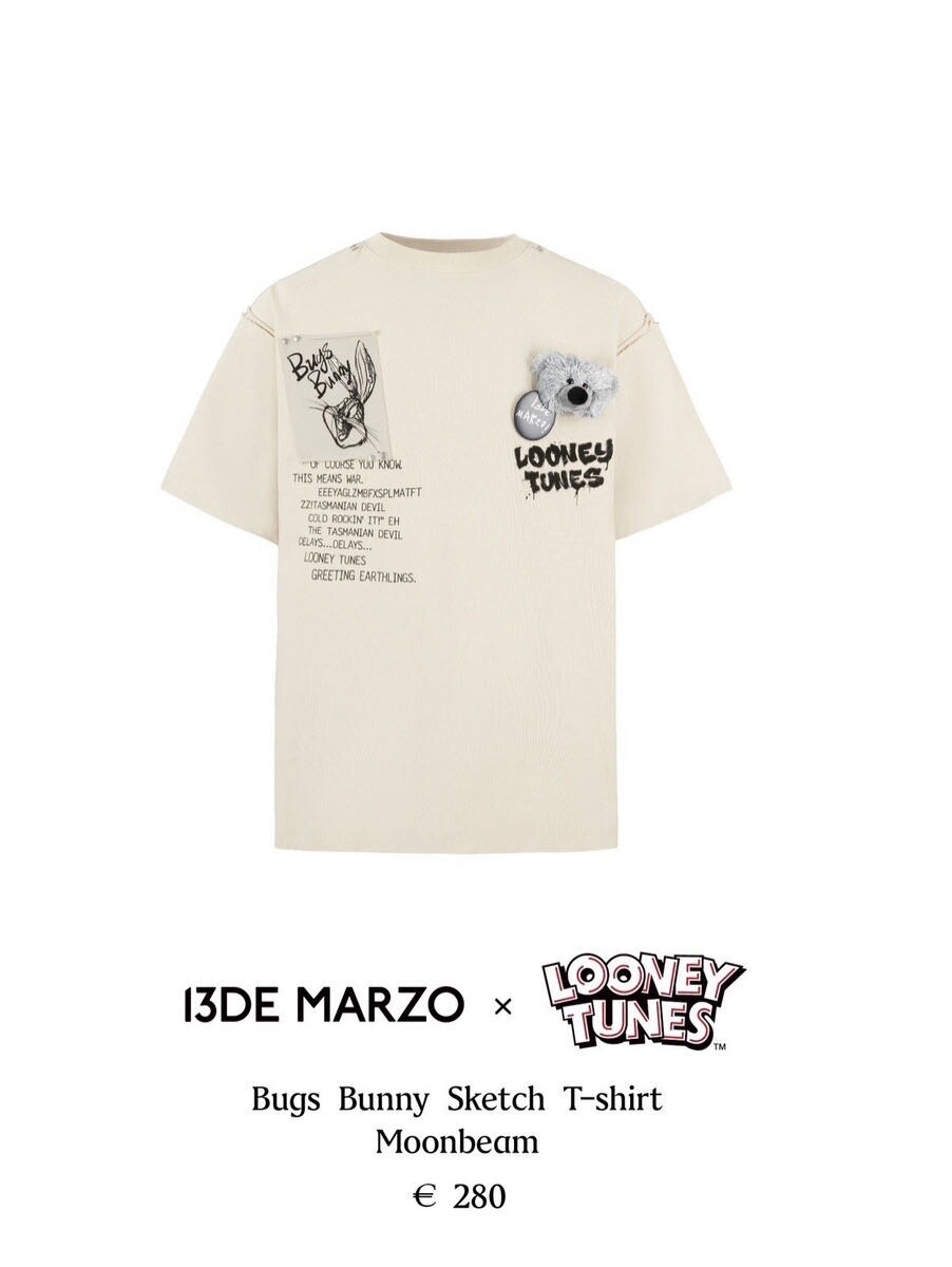 13DE MARZO &amp;LOONET TUNES BUUNY TEE / CREAM