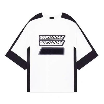 WE11DONE TEE WH&amp;BK