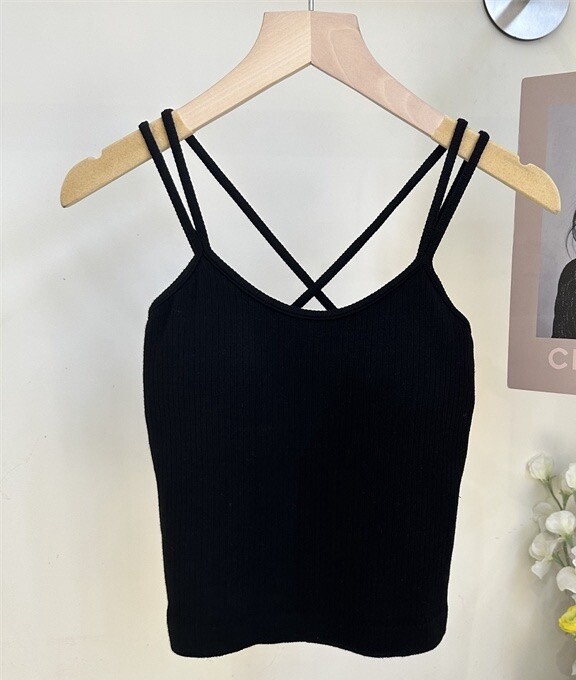 CROPPED CAMISOLE WITH BRA /NO LOGO