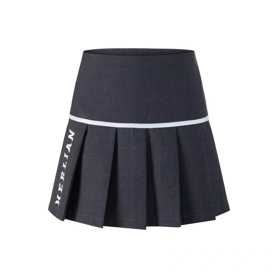 HERLIAN GREY PLEATED SKIRT