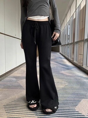 FLARED PANTS SPORT PANTS BLACK